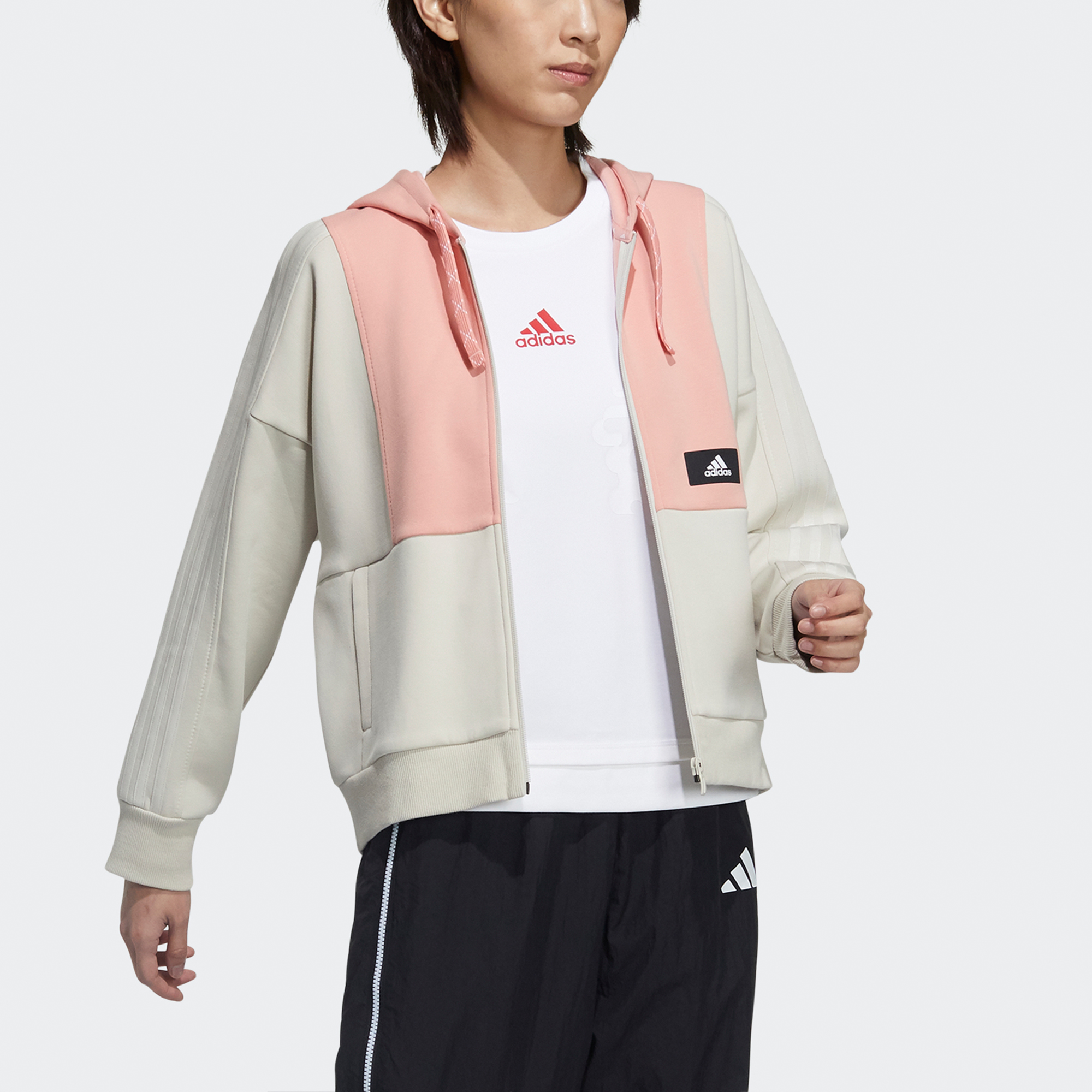 Женская куртка adidas Str Jkt Knit (коричневая) — фото 3