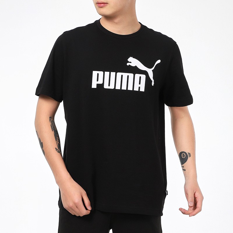 Мужская футболка PUMA logoT (черная) — фото 3