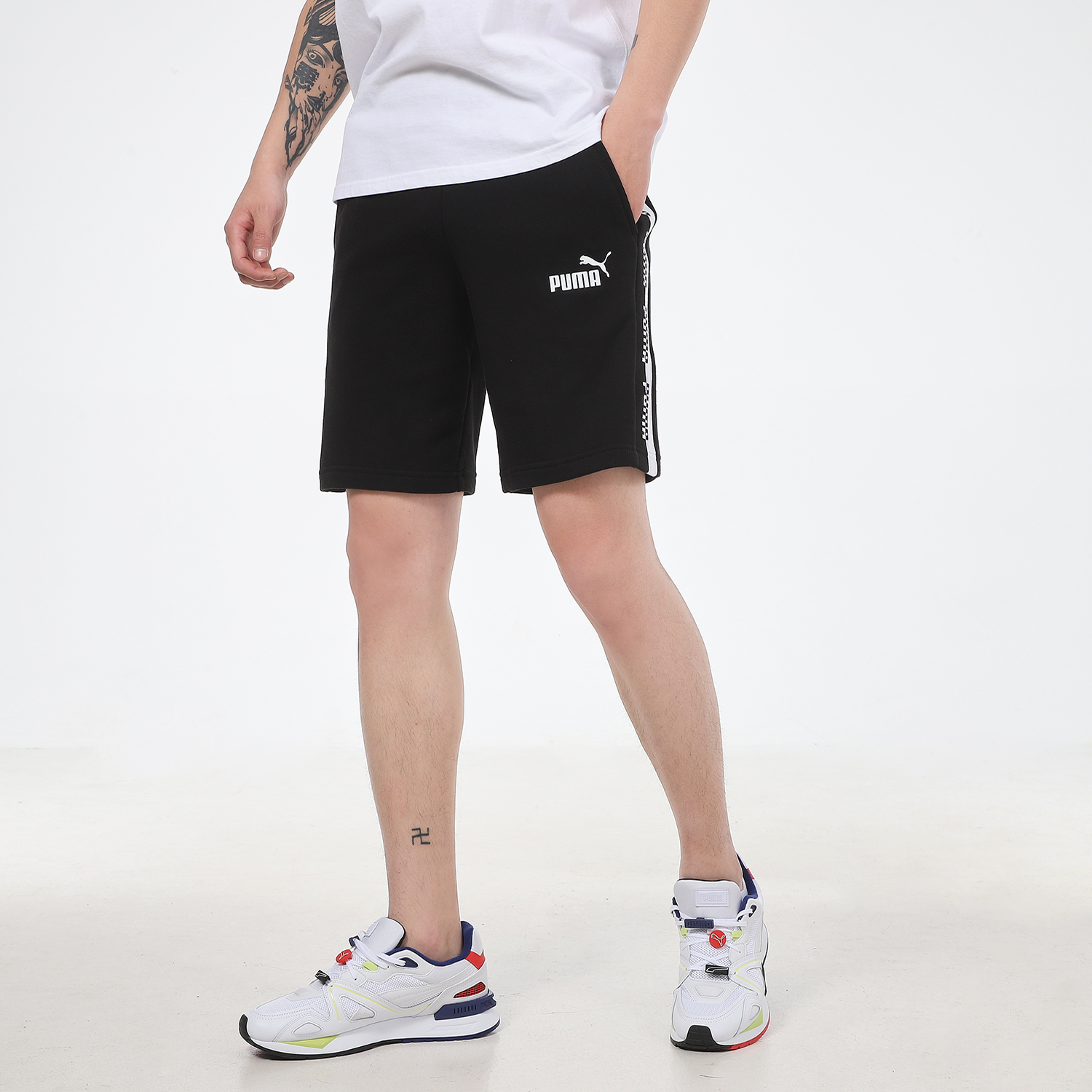 Мужские шорты PUMA Logo (черные) — фото 4