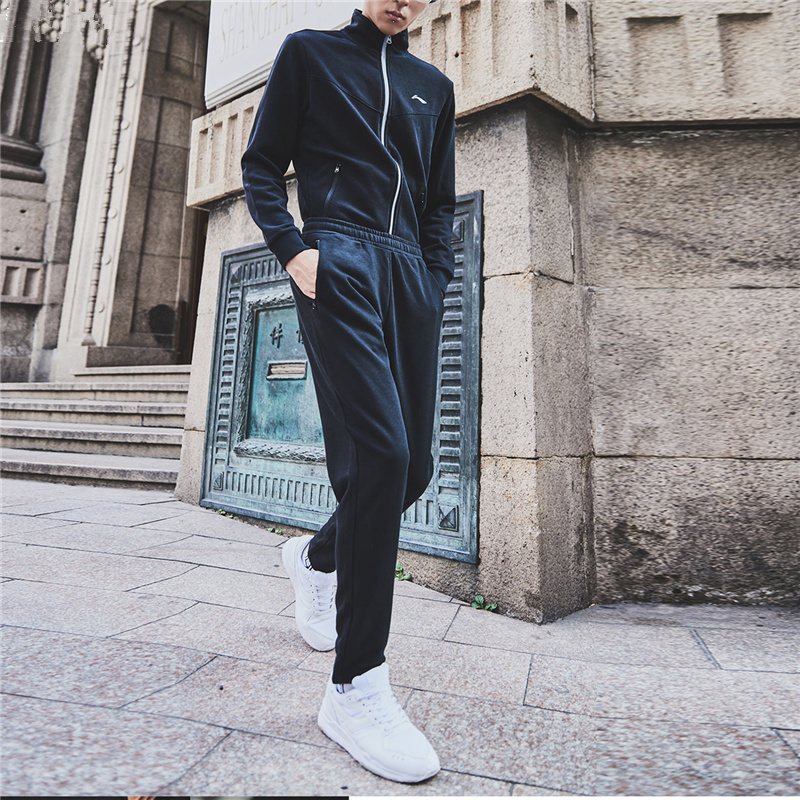 Li Ning Straight Fit Set Spring Fall Men’s Black