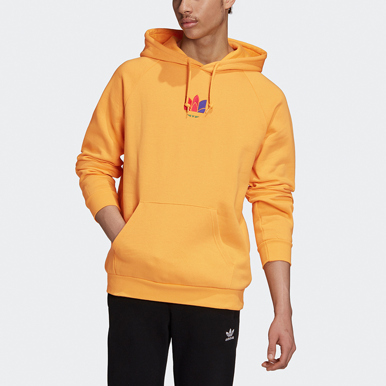 Мужское худи adidas originals 3d Trefoil Hood (золотое) — фото 4
