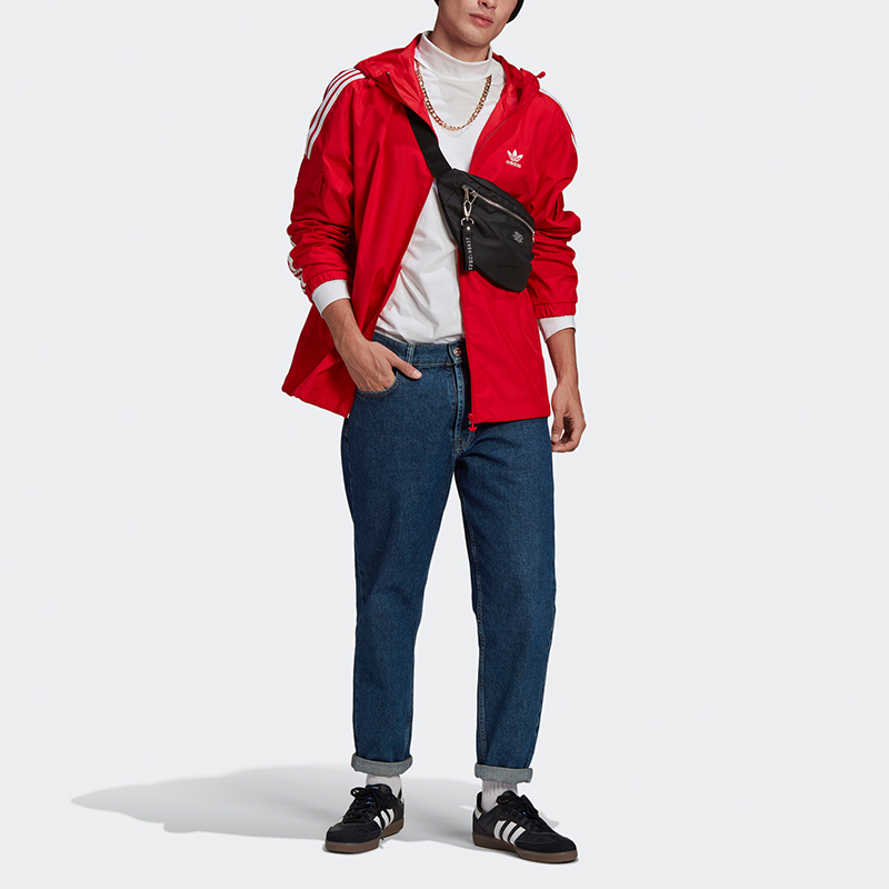 Мужская куртка adidas originals 3-Stripes (черный) — фото 3