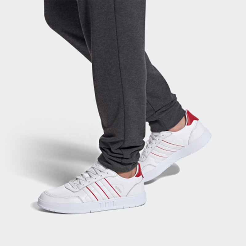 Мужские кеды adidas neo Courtmaster (бело-красные) — Белый / красный — фото 7