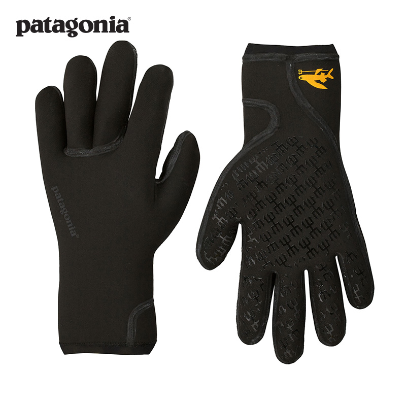 Patagonia Yule Water Ski Gloves Unisex Black