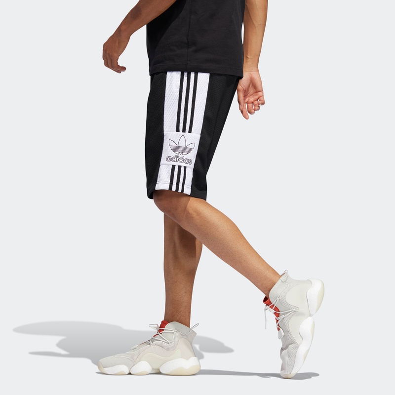 Мужские шорты adidas originals Mesh Otln (черные) — фото 5