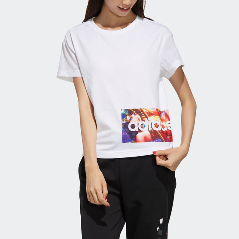 Женские футболка adidas neo x T (белая) — фото 3
