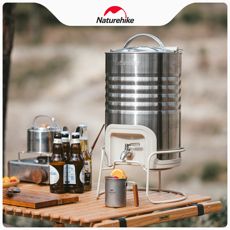 NATUREHIKE Outdoor Water Equipment Bucket 10L Camping Stainless Steel