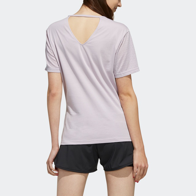 Женская футболка adidas neo T (светло-фиолетовая) — фото 3