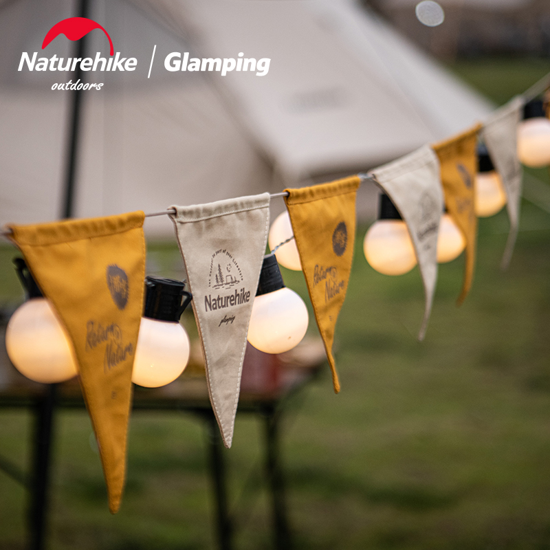 NATUREHIKE Triangle Flag Decoration Manual Setup Ambient Outdoor Camping Party Festival Accessories