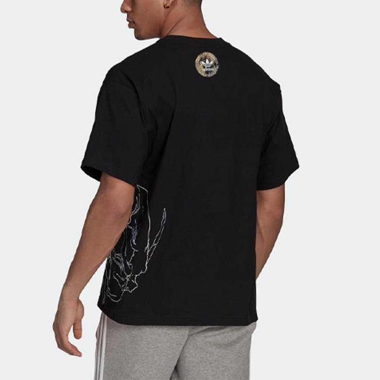 Мужская футболка adidas Artist Tee Ss (черная) — фото 2