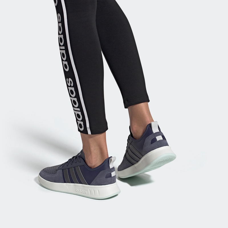 Женские кроссовки adidas Court80s (синие) — Синий / белый — фото 7