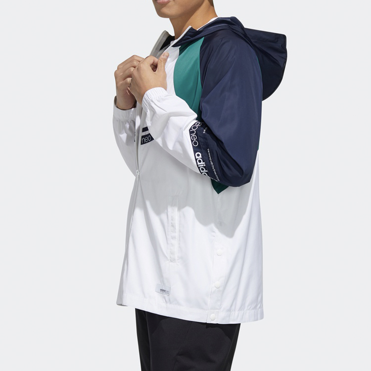 Мужская куртка adidas neo M SS WB (синяя) — фото 5