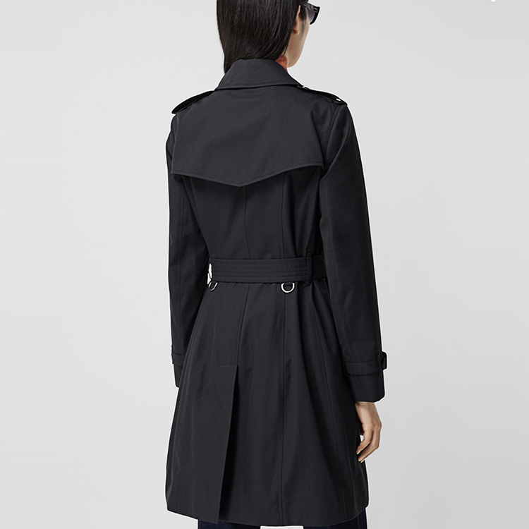 Женский тренч Burberry клетчатый (синий) — фото 3