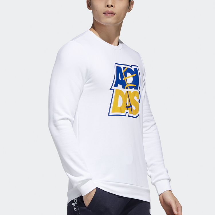 Мужское худи adidas neo M FAV SW (белое) — фото 4
