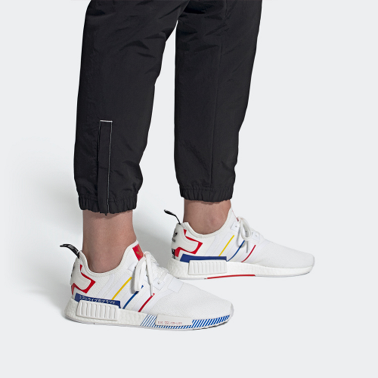 Кеды adidas originals NMD_R1 (белые) — фото 6