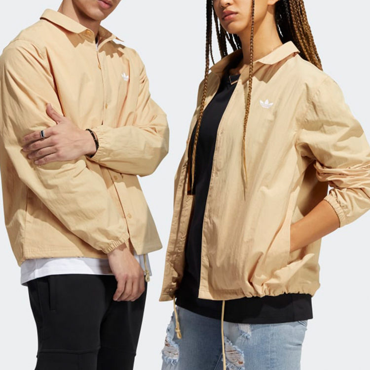 Куртка adidas Coach Shirt (кремовая) — фото 3