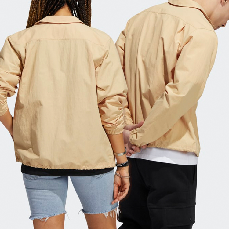 Куртка adidas Coach Shirt (кремовая) — фото 4
