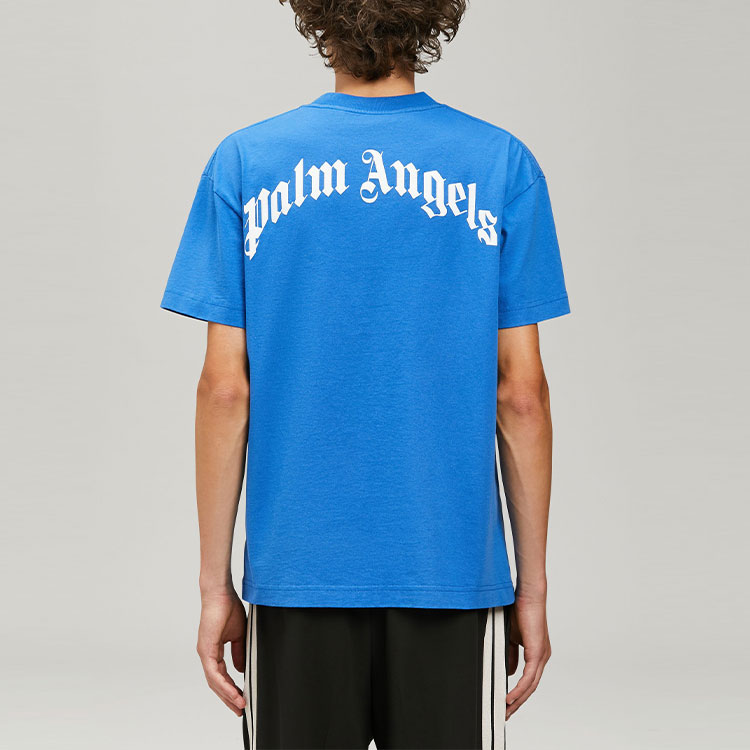 Мужская футболка PALM ANGELS (синяя) — фото 3