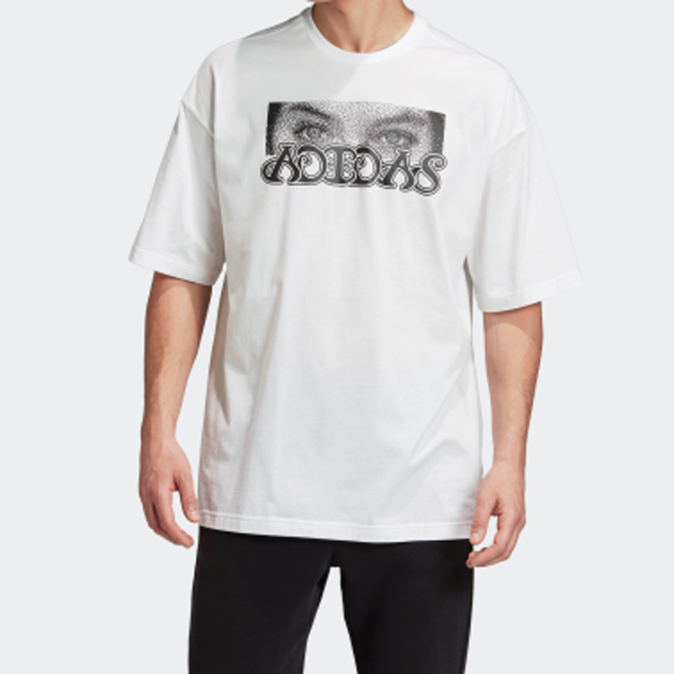 Мужская футболка adidas LOOSE TEE M (белая) — фото 3