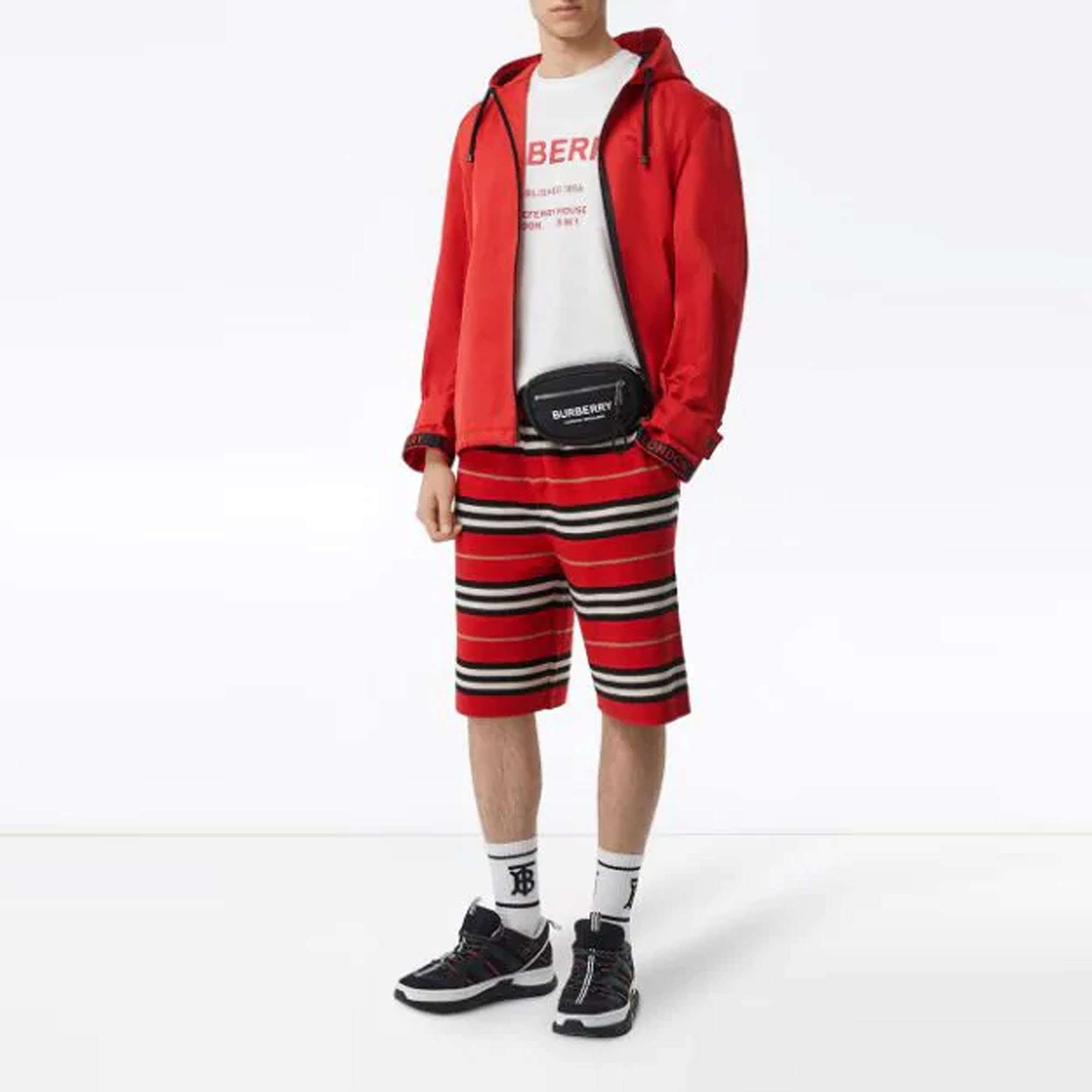 Футболка Burberry с принтом (белая) — фото 4
