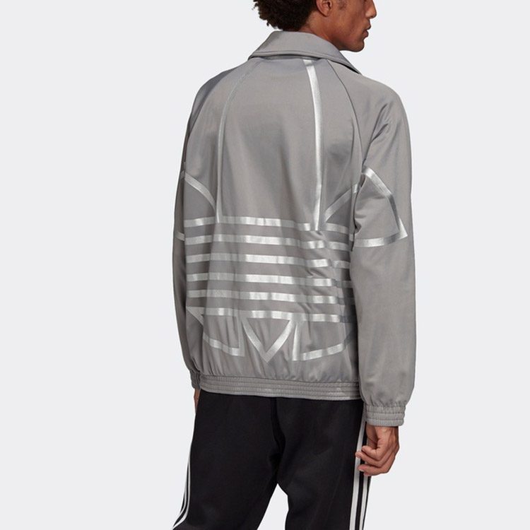 Мужские куртка adidas originals триколор (серая) — фото 4