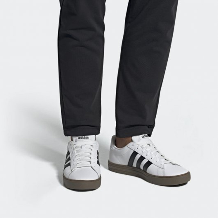 Мужские кеды adidas neo Daily 2.0 (бело-черные) — фото 7