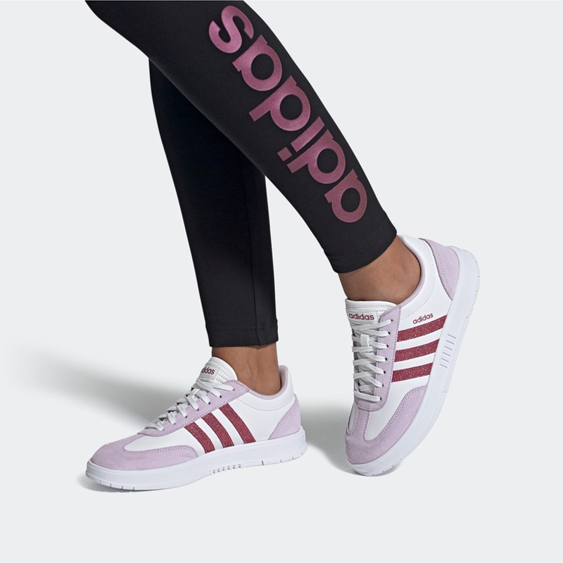 Женские кеды adidas neo Gradas (белый / фиолетовый / красный) — фото 7