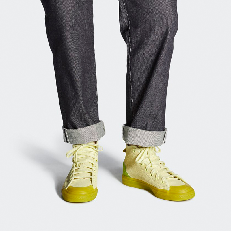 Женские кеды adidas originals NIZZA Hi Rf (зеленые) — фото 7