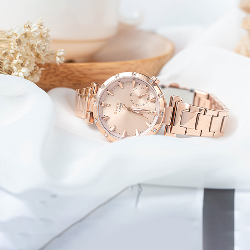 Женские часы Casio Sheen (золотистые) — фото 4