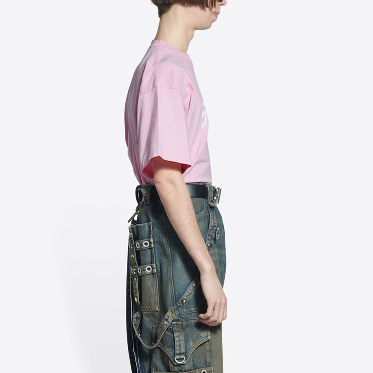Футболка Balenciaga (розовая) — фото 6