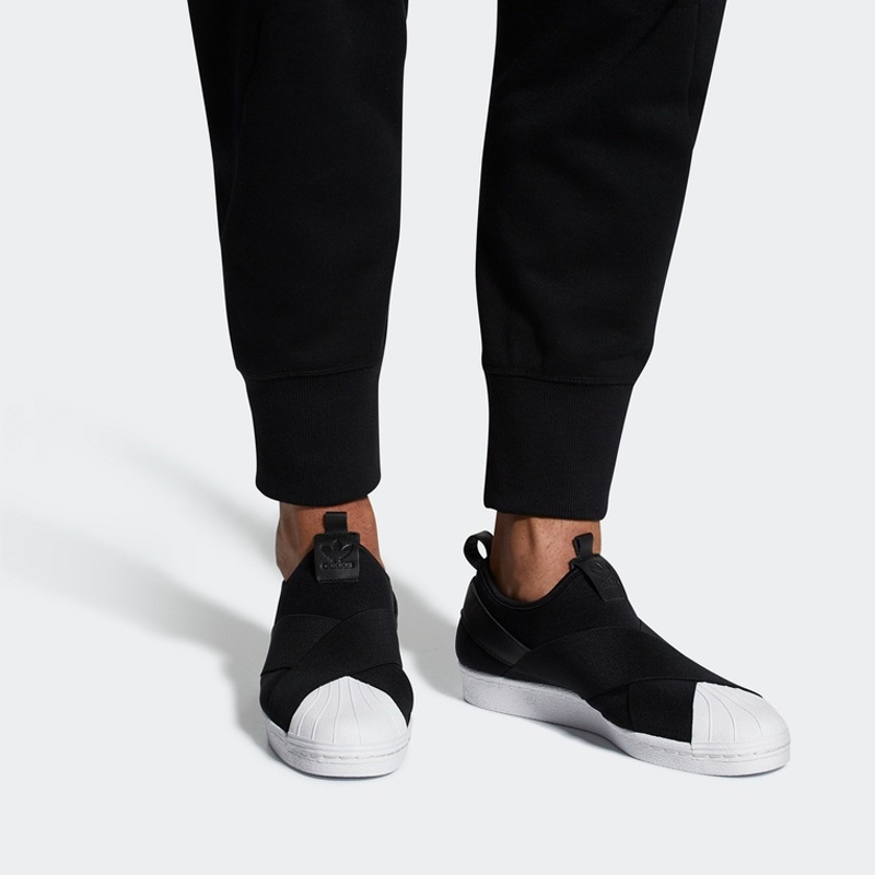 Кеды adidas Superstar SlipOn (черно-белые) — фото 6
