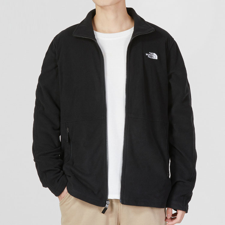 THE NORTH FACE Fleece Tops Men’s Black Stand Collar Thickened Other