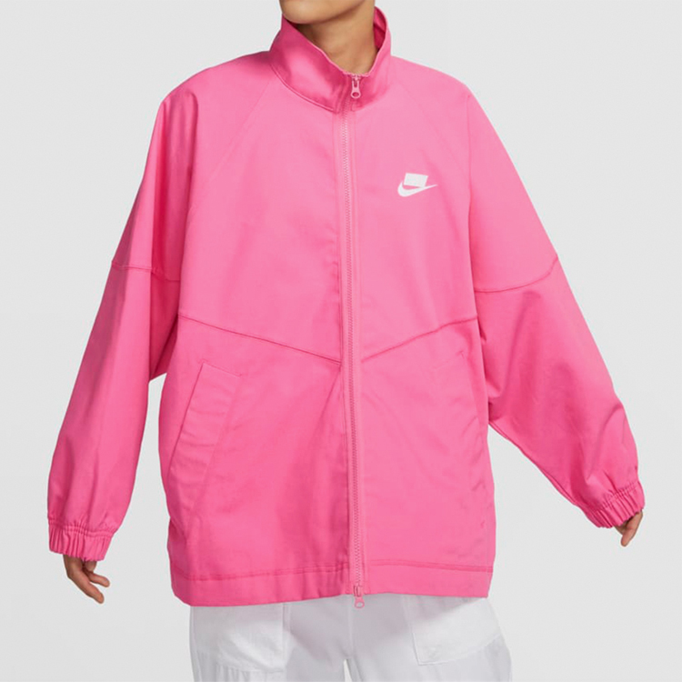 Женская куртка Nike Woven Jacket (фиолетово-розовая) — фото 4