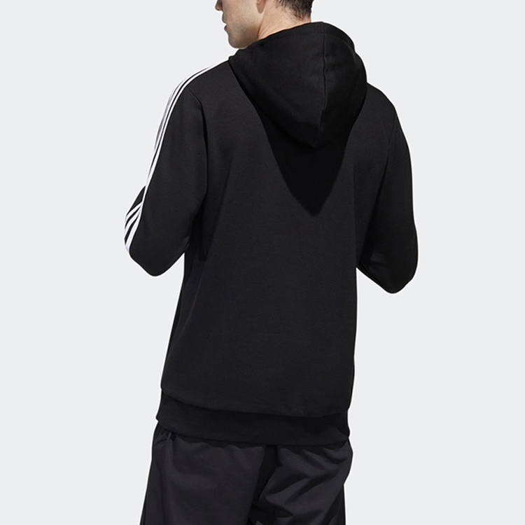 Мужское худи adidas neo M ESNTL 3S HDY (черное) — фото 4