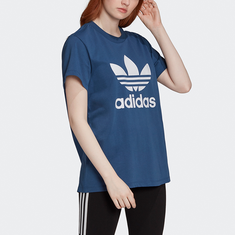 Женская футболка adidas originals Boyfriend Tee (темно-синяя) — фото 5
