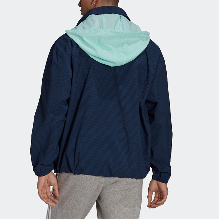Мужская куртка adidas originals Quarter Zip (синяя) — фото 2