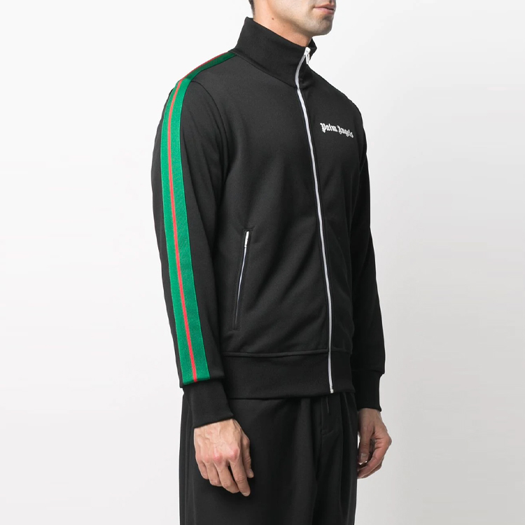 Мужская куртка PALM Angels SS21 Logo Track Jacket (черная) — фото 4
