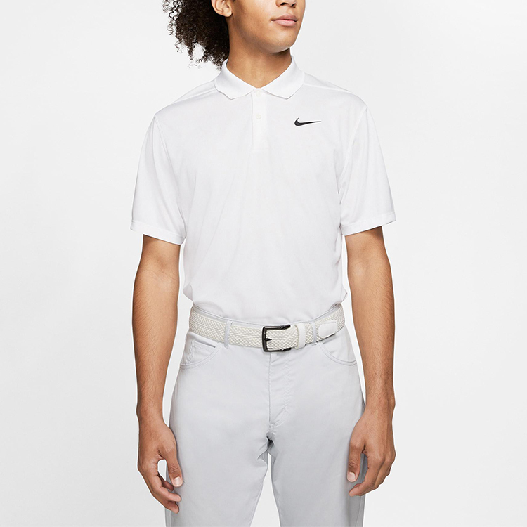 Мужские футболка поло Nike Dri-Fit Victory LogoPolo (белая) — фото 3