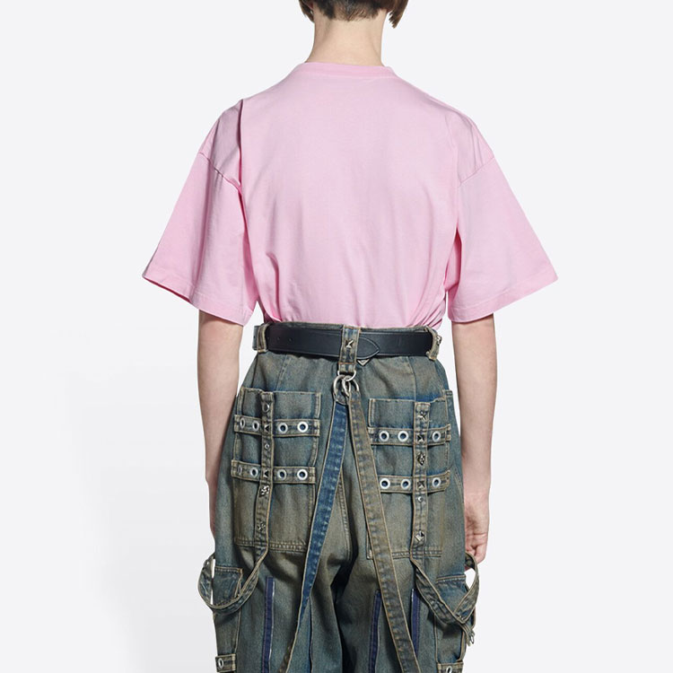 Футболка Balenciaga (розовая) — фото 5