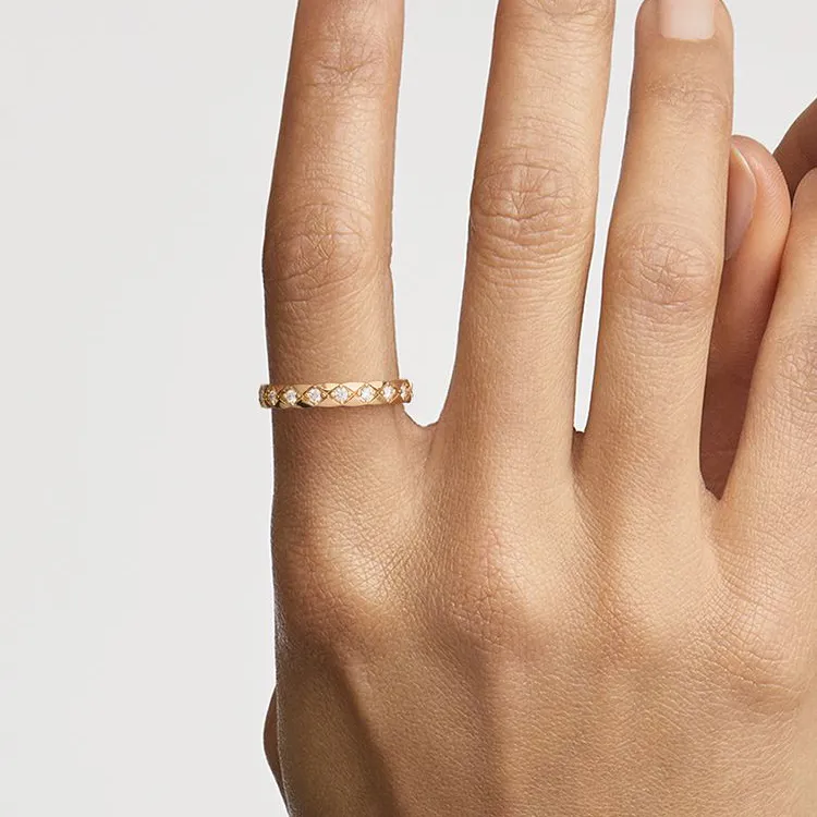 CHANEL CoCo Crush Yellow 18K Gold Slim Fit Rings Women's Gold