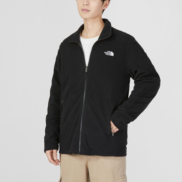 THE NORTH FACE Fleece Tops Men’s Black Stand Collar Thickened Other