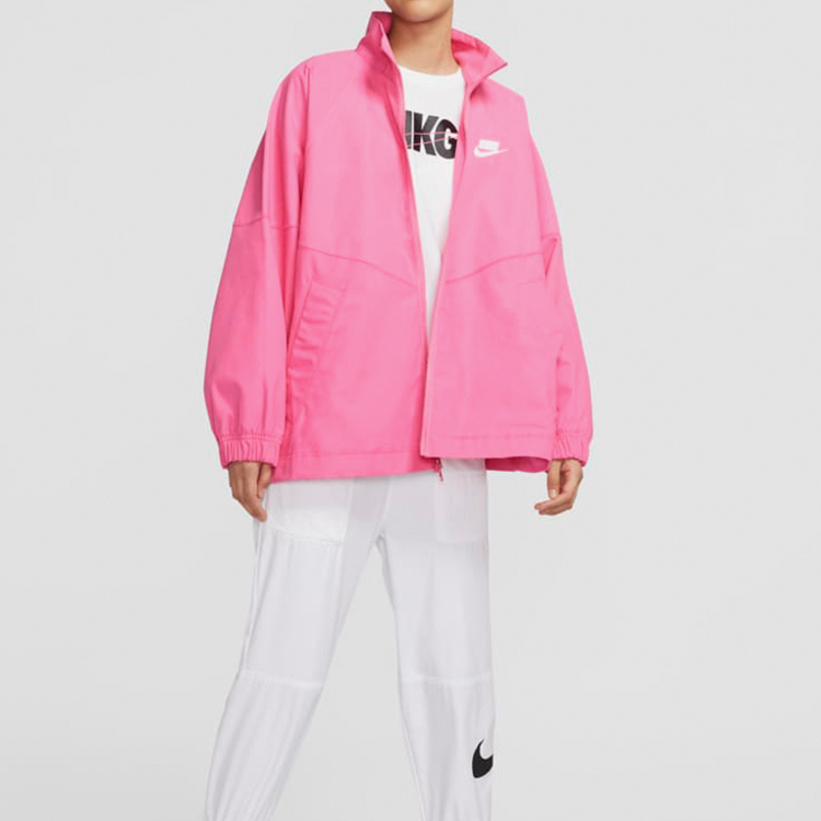 Женская куртка Nike Woven Jacket (фиолетово-розовая) — фото 5