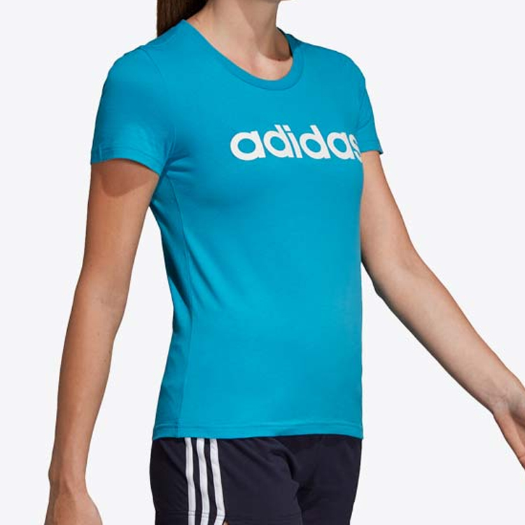Женская футболка adidas logo T (синий) — фото 3