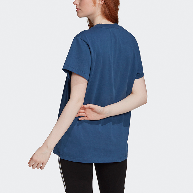 Женская футболка adidas originals Boyfriend Tee (темно-синяя) — фото 4