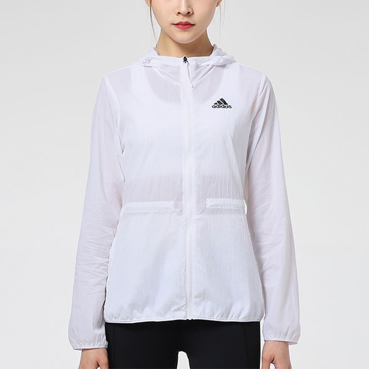 Женская ветровка adidas Woven Windbreaker (белая) — фото 3
