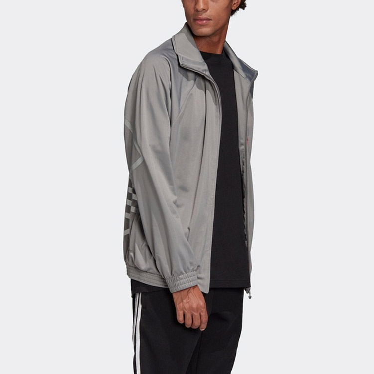 Мужские куртка adidas originals триколор (серая) — фото 6