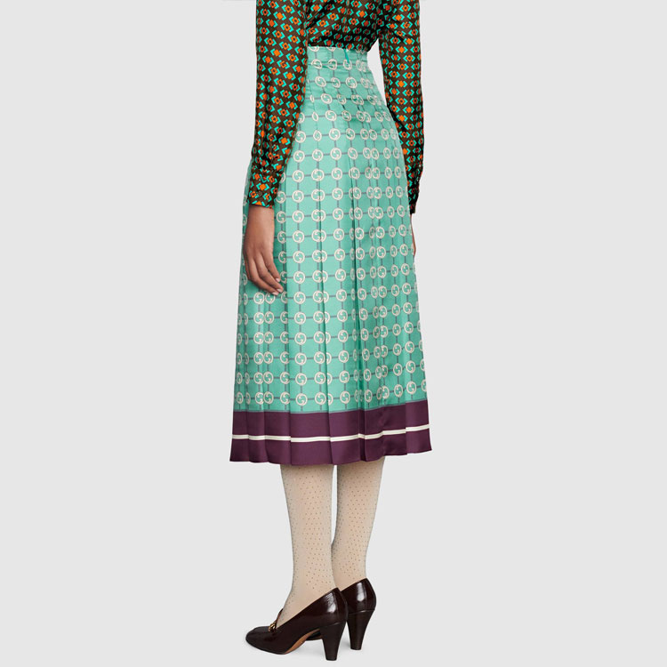 Юбка Gucci Silk (синяя) — фото 4