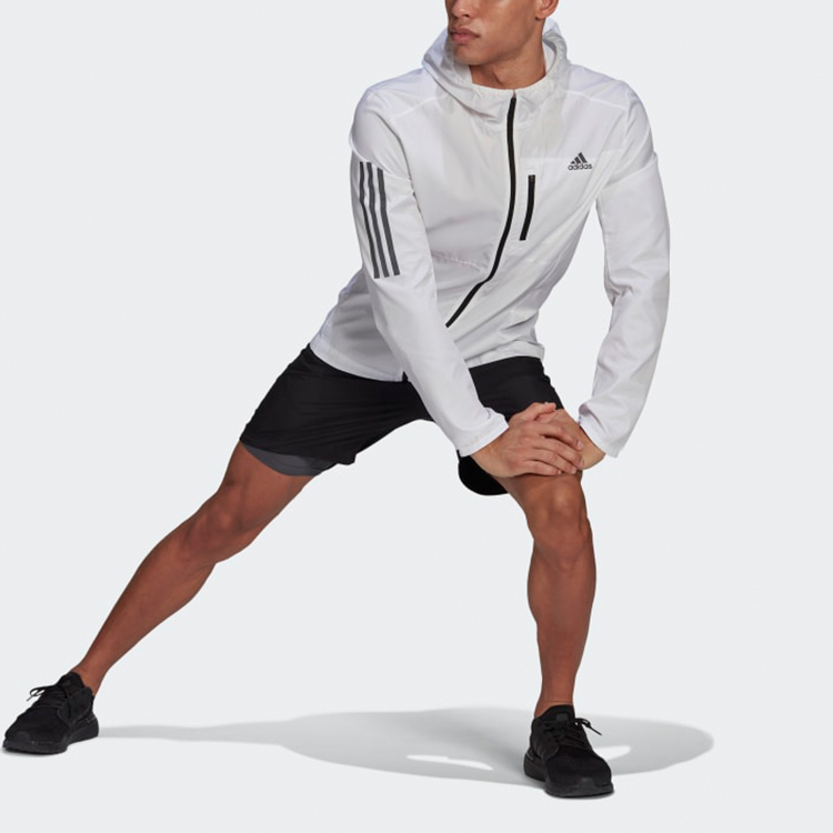 Мужская куртка adidas Own the Run Jkt (белая) — фото 2
