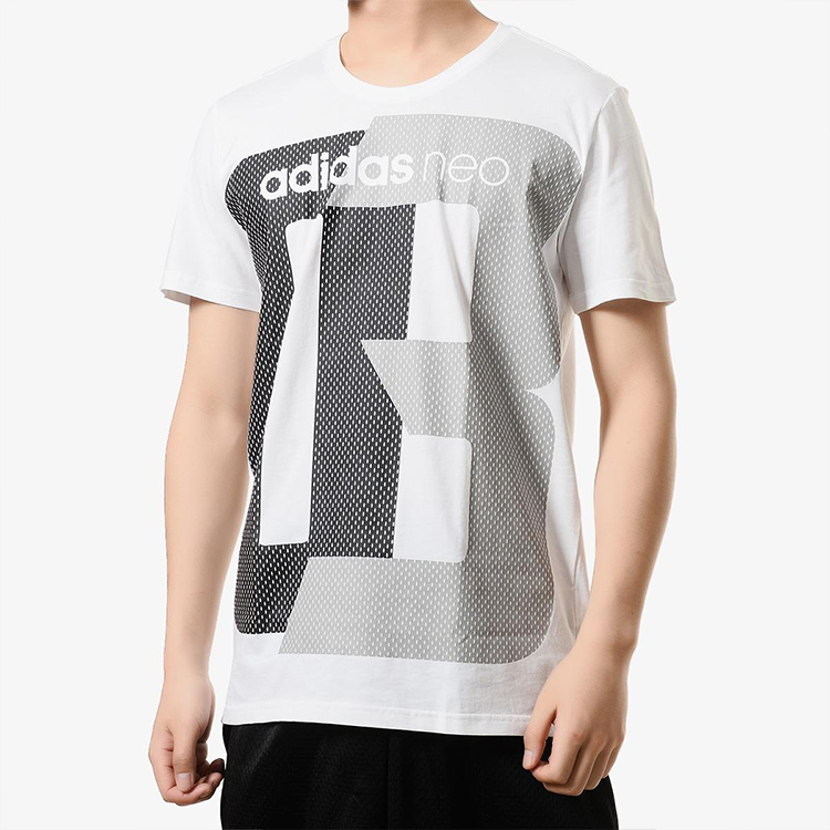 Мужская футболка adidas neo M Fav Tshirt (белая) — фото 4