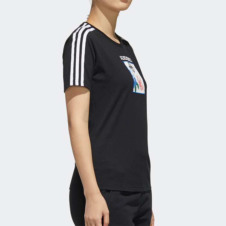 Женская футболка adidas neo FAVES TEE (черная) — фото 3